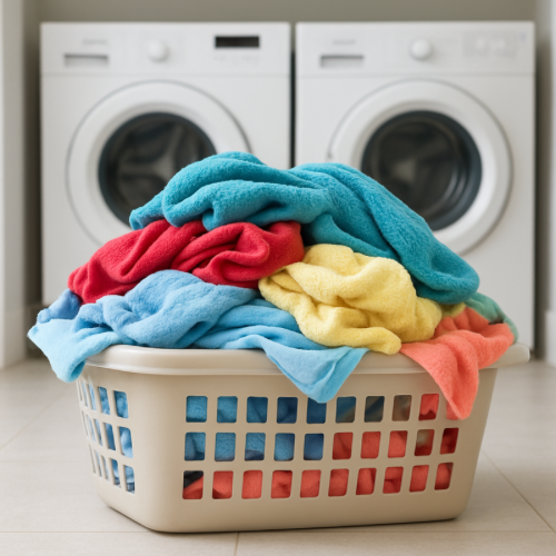 Clothes tumbling inside a dryer