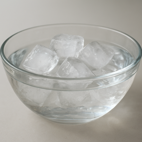 Ice cubes melting faster in water than in air