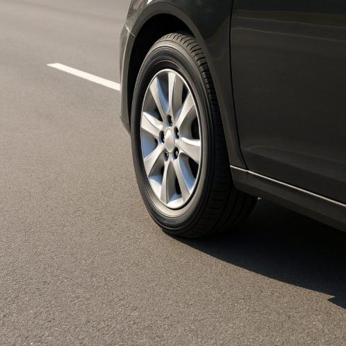 Car pulling slightly to one side on the road