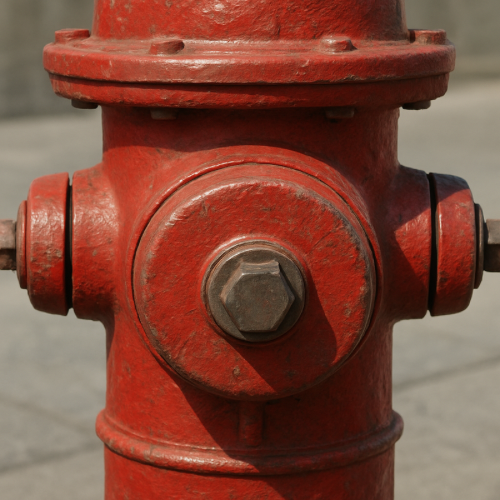 Fire hydrant showing different outlet diameters