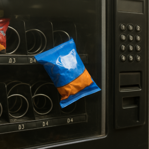 vending machine item stuck in spiral not dropping